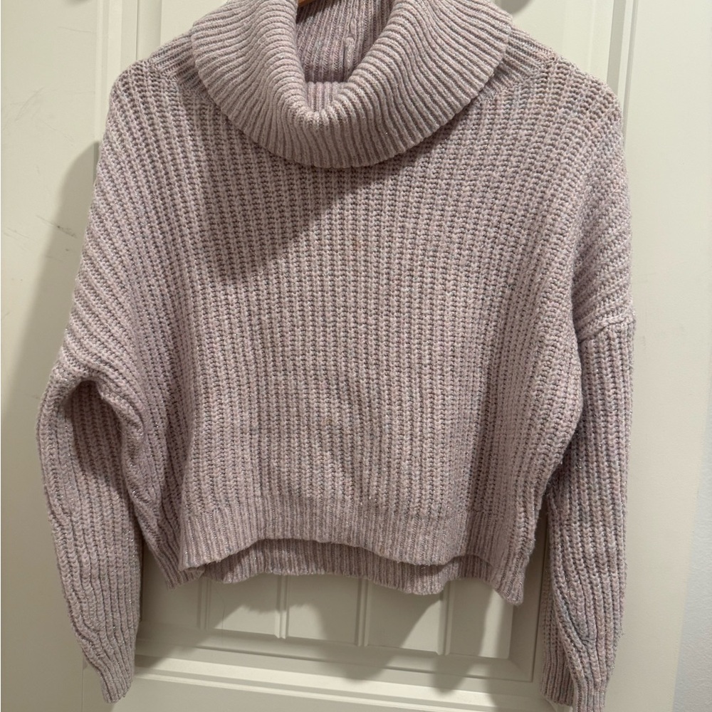 Express Soft Mauve Cowl Neck Sweater